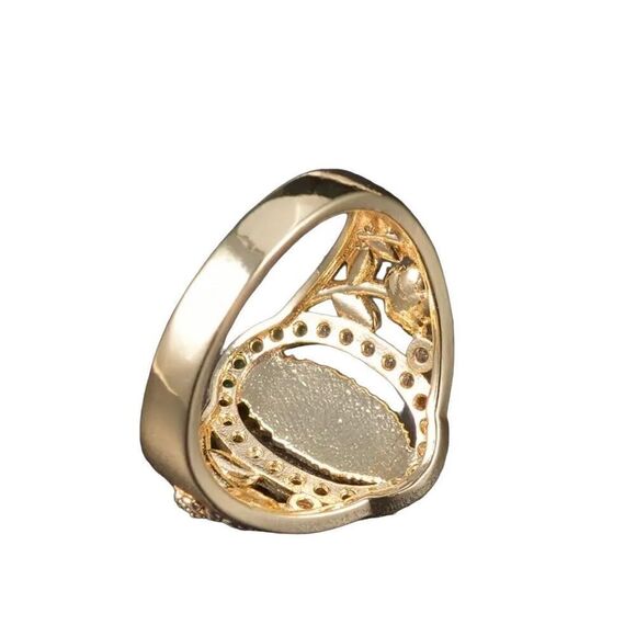 Lady of Guadalupe Virgin Mary With Round Cut Cubic Zirconia Ring size 9 - Picture 4 of 9